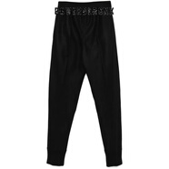 吉爾·桑達(dá)（Jil Sander）黑紋理休閑直筒褲男褲拼接連帽寬松工裝束腳 tapered版型25新款 黑色 均碼 |50