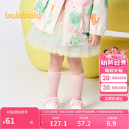巴拉巴拉童裝兒童裙子寶寶半身裙女童短裙2024春裝洋氣蓬蓬裙208124112001