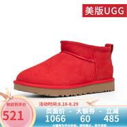 UGG美版雪地靴休閑經(jīng)典迷你短靴舒適短筒靴 1116109 1116109女款RBRD-絲帶紅 36