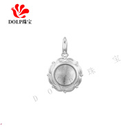 DOLPS925純銀蓮花圓嘎烏盒吊墜升級款藏式民族風鍍金可打開情侶配飾 亮銀小款