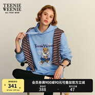 Teenie Weenie小熊女裝春季長款連帽套頭衛(wèi)衣簡約休閑通勤時髦上衣 淺藍(lán)色 L (170)