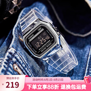 卡西歐（CASIO）手表 小春同款 情侶經(jīng)典復(fù)古小方塊 時(shí)尚學(xué)生表小金表 A168XES-1B