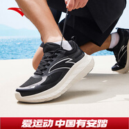 安踏（ANTA）輕云丨輕質(zhì)緩震跑步鞋男夏季新款網(wǎng)面透氣舒適通勤運(yùn)動鞋男鞋 基礎(chǔ)黑-3 39