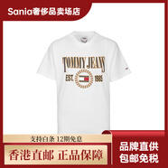 湯米·希爾費格（Tommy Hilfiger）字母印花休閑純棉圓領短袖T恤男款 白色 S