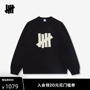 UNDEFEATED五條杠美式毛衣潮流男女同款LOGO校園風(fēng)毛衣 黑色 XL