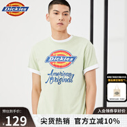 dickies 純棉短袖T恤男 情侶男女同款 印花休閑百搭上衣7087 青瓷綠 2XL
