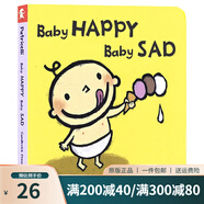 英文原版 Baby Happy Baby Sad 一根毛 臟小孩 名家Leslie Patricelli 幼兒情緒認(rèn)知啟蒙圖畫書 0-3歲 綠山墻