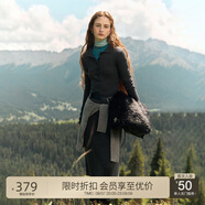 歐時(shí)力OCHIRLY抗起球羊毛針織連衣裙長(zhǎng)款優(yōu)雅季新品通勤松弛感新 深灰 M