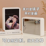 時鳥鏡子燈光畫來圖定制開燈照片鏡面小夜燈diy創(chuàng)意動漫生日禮物相框 USB口插電款 -來圖定制()聯(lián)系發(fā)圖