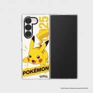 韓國三星 適用Z Fold6大折疊防摔手機殼卡通可愛(ài)保護套硬殼萌系湯 皮卡丘(透明) 現貨 三星Galaxy Z Fold 6