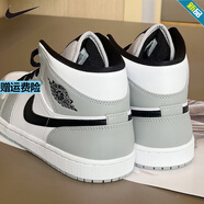 耐克（NIKE）籃球鞋男鞋AirJordan1AJ1灰藍(lán)白休閑中幫板鞋運(yùn)動鞋 潮品 554724-092 42