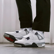 NIKE耐克（NIKE）aj4 AJ4白水泥灰2025復(fù)刻版中幫復(fù)古籃球鞋 IB4171-100 35.5