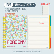 維克多利B5/60張活頁(yè)本筆記本本子學(xué)生考研記事本不硌手線(xiàn)圈本可拆卸13孔日記本高顏值手賬本【全網(wǎng)低價(jià)】