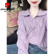 皮爾卡丹（pierre cardin）法式復(fù)古慵懶風(fēng)針織寬松毛衣女春秋2025新款洋氣多巴胺穿搭秋冬 毛衣版 L