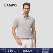 藍豹（LAMPO）【不止于絲】6A絲棉彈短袖T恤男夏季新款商務(wù)翻領(lǐng)POLO半袖 淺米 L (48)