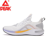 匹克（PEAK）態(tài)極5.0自適應跑鞋男減震回彈休閑運動(dòng)鞋女訓練競速跑步鞋子 大白/桔紅（男款） 39