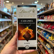 瑞士蓮香港代購 Lindt進口香橙/薄荷/紅莓果仁味黑巧克力100g片裝 海鹽焦糖黑朱古力(片裝)100g