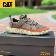 CAT卡特CAT 男鞋夏季新款頭層牛皮輕便戶外防滑透氣百搭運動休閑鞋 棕色 44