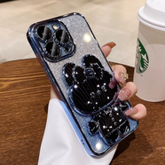 品飛蘋(píng)果16promax手機殼帶15pm鏡頭膜iphone14保護套全包防摔13隱形補 遠峰自帶鏡頭膜補妝鏡支架防塵網(wǎng)設計 iPhone 15