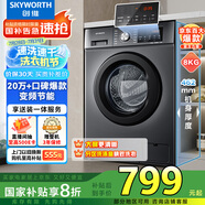 創(chuàng)維8公斤滾筒全自動(dòng)洗衣機(jī) 家電補(bǔ)貼20% 變頻電機(jī) 一級(jí)能效 除塵除螨 超薄嵌入隨機(jī)發(fā)貨XQG80-B15MC