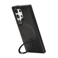 三星（SAMSUNG）【品質(zhì)原裝】適用三星S25U手機殼S24ultra后殻S23plus磁吸充電S22指環(huán)皮質(zhì)商務新款 黑色 iphone14 pro-6.1寸
