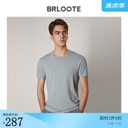 巴魯特（Brloote）男短袖T恤時尚休閑色圓領(lǐng)體恤衫夏季 淺灰 190/108A