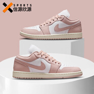 耐克（NIKE）【潮】女鞋板鞋aj1新款低幫運(yùn)動(dòng)輕便防滑耐磨休閑籃球鞋子 DC0774-162 粉白 35.5
