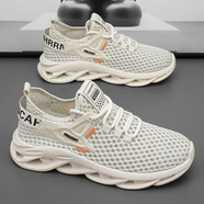 耐克喬丹網(wǎng)鞋男夏季透氣鏤空運動(dòng)網(wǎng)面鞋跑步防滑青少夏天輕便薄款網(wǎng)眼鞋 米色主圖款 39