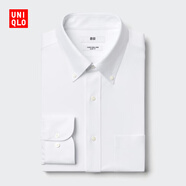 優(yōu)衣庫男裝高性能修身防皺針織襯衫/長(cháng)袖襯衣通勤478073 477946 477946/00白色 M