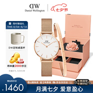丹尼爾惠靈頓（DanielWellington）DW女士手表腕表送女友禮物節(jié)日禮物DW00100219+大手鐲套裝