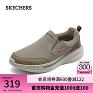 斯凱奇（Skechers）七夕禮物送男友男鞋戶外休閑男士一腳蹬運(yùn)動(dòng)鞋210808 卡其色/KHK 41