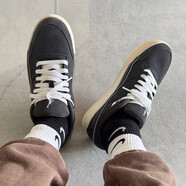 耐克（NIKE）男鞋2025冬季新款Jordan FLIGHT COURT休閑籃球風(fēng)運動(dòng)鞋板鞋 HF3255-002炭黑帆白 41