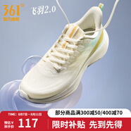 361度運動鞋女鞋飛羽2夏季超輕網(wǎng)面透氣跑鞋緩震女健身跑步鞋女 薄紗藍/羽毛白 35