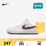 NIKE 耐克男女童休閑板鞋COURT BOROUGH魔術(shù)貼易穿脫兒童運動童鞋低幫 DV5457-112 29.5 【建議腳長18cm】