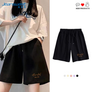 真維斯（JEANSWEST）短褲女2025夏季100%純棉透氣高腰五分褲運動顯瘦校園風(fēng)時尚休閑褲