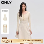 ONLYONLY時(shí)尚針織收腰傘裙套裝短裙連衣裙女|124107001 A03 毛藝灰色WHITECAP GRAY L (170) 88A