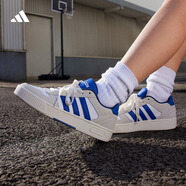 adidas「小鋸齒」D-PAD CLASSIC休閑美高風(fēng)復(fù)古籃球板鞋阿迪達(dá)斯   漢玉白/皇家藍(lán)/乳白色   45