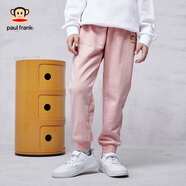 大嘴猴（paul frank）童裝兒童長褲男女童2025春秋款中大童寬松經(jīng)典時(shí)尚運(yùn)動(dòng)休閑褲 淺粉 110