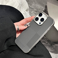 自由光凱夫拉碳纖維紋適用iPhone16promax手機殼新款16pro蘋(píng)果16E無(wú)邊框 無(wú)邊框電鍍碳纖維紋鈦灰色散熱  超薄  磨砂 TP iPhone 16e