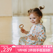 OAK FAMILY燈芯絨連衣裙女寶寶周歲長袖公主裙洋氣 花園舞曲 80 cm