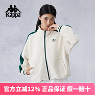KAPPA卡帕24新春秋針織開衫女長袖衛(wèi)衣復古運動外套上衣K0E62WK01 K0E62WK01-0114 L