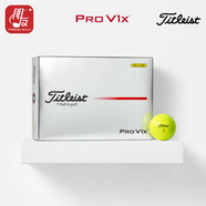Titleist 泰特利斯 Pro V1x高爾夫球 性能優(yōu)異全面 眾多選手信賴 25年新款 PRO V1x 黃色【四層球】