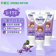 獅王DENT齒科級 兒童牙膏60g 低氟低研磨低發(fā)泡【葡萄味】3支裝