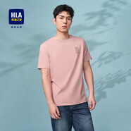 海瀾之家（HLA）短袖t恤男夏季時(shí)尚印花百搭圓領(lǐng)短T打底上衣男裝潮牌休閑體恤衫男 裸粉1Q (涼感/抗菌/防螨) L 175/92A