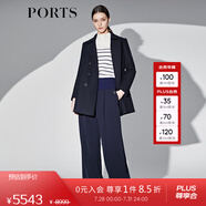 PORTS寶姿女裝長(zhǎng)袖中長(zhǎng)大衣 SP9C005SWF160 丈青 2