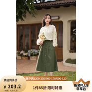 茵曼（INMAN）襯衣女士2025年春季新款女裝高級(jí)感洋氣立領(lǐng)繡花邊新疆棉襯衫 淺杏色-18518197 M