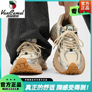 西域駱駝響尾蛇老爹鞋男2025網(wǎng)面透氣增高運(yùn)動(dòng)休閑波鞋男鞋子夏季 米綠專柜版-駱駝官方品牌官網(wǎng)旗 39
