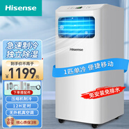 海信（Hisense）可移動空調單冷 家用廚房便捷小型無外機免安裝免排水客廳臥室空調一體機 智能遙控立式小空調 大1匹 單冷【高性價比】
