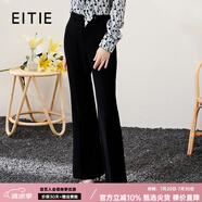 愛特愛（EITIE）高腰喇叭褲休閑長(zhǎng)褲時(shí)尚顯瘦百搭通勤春新款A(yù)2305107 固黑22 L 165