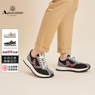 雅格獅丹（Aquascutum）【奢侈品牌】夏德訓(xùn)鞋網(wǎng)面男士休閑鞋舒適透氣百搭低幫輕便運(yùn)動(dòng)鞋 深藍(lán)色 41